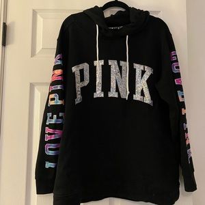 PINK sequin hoodie